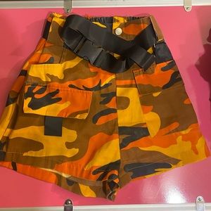 Orange Camo Shorts